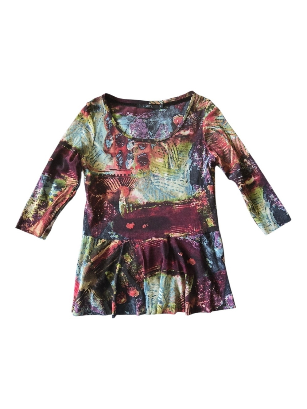 Multicolor Peplum Top